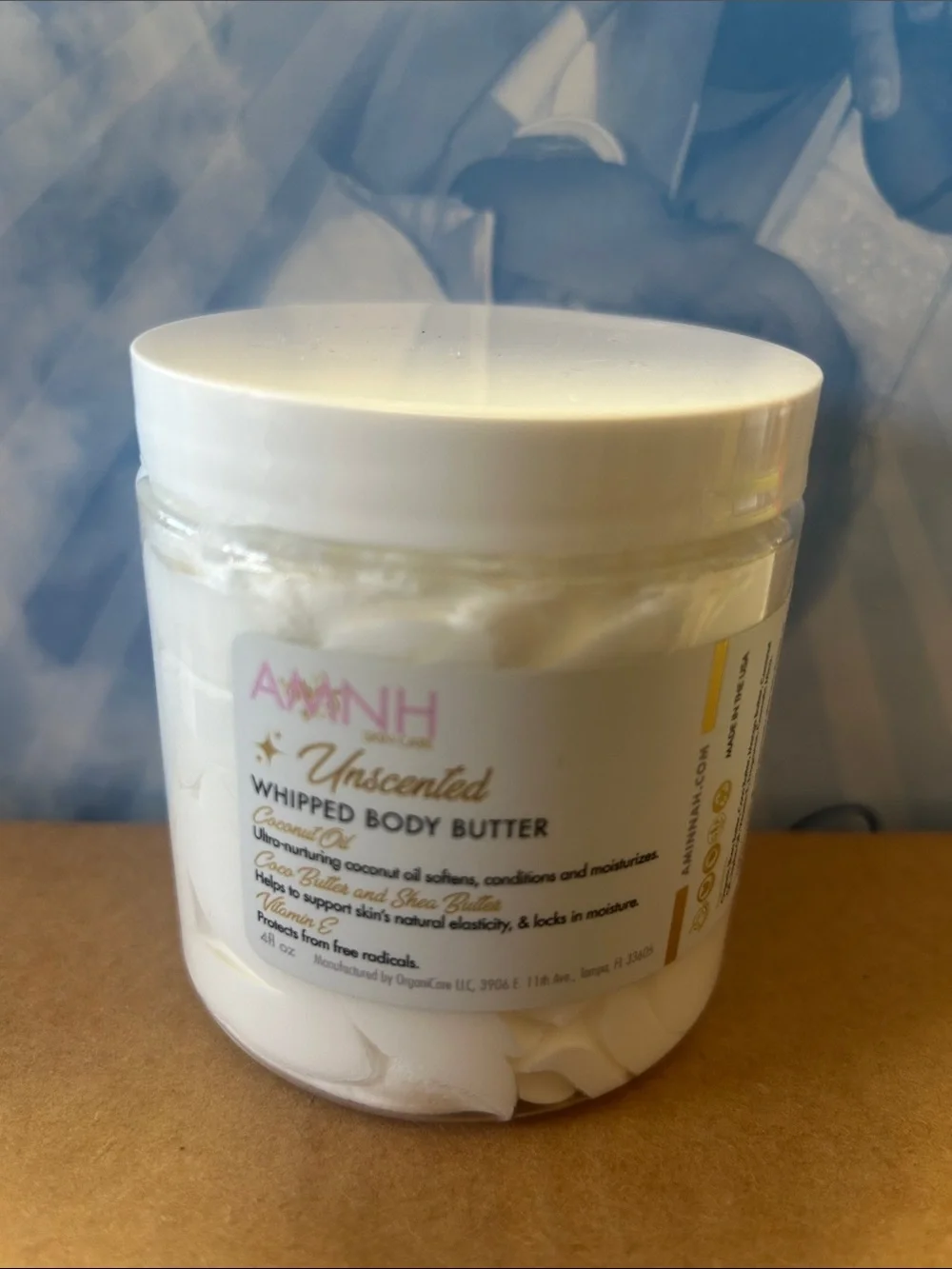 Ami Unscented Whipped Body Butter - White with Gold Accents